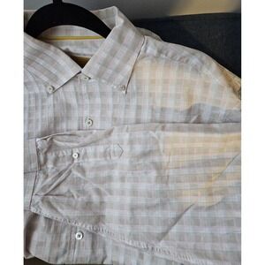 Robert Talbott Carmel‎ Men's Large Plaid Button Down Shirt 100% Cotton